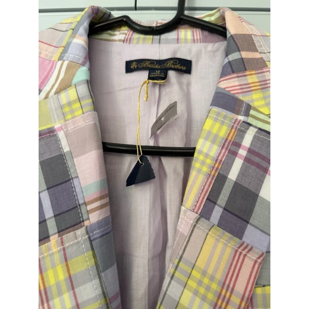 Brooks Brothers Plaid Pastel Blazer Jacket 12 NWT Derby Heritage Polo Easter - Picture 2 of 8